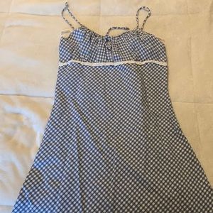 Vintage blue and white gingham dress
